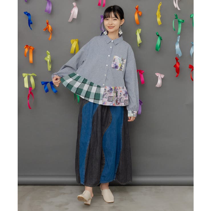 チェック切替シャツ | ScoLar | 詳細画像1 