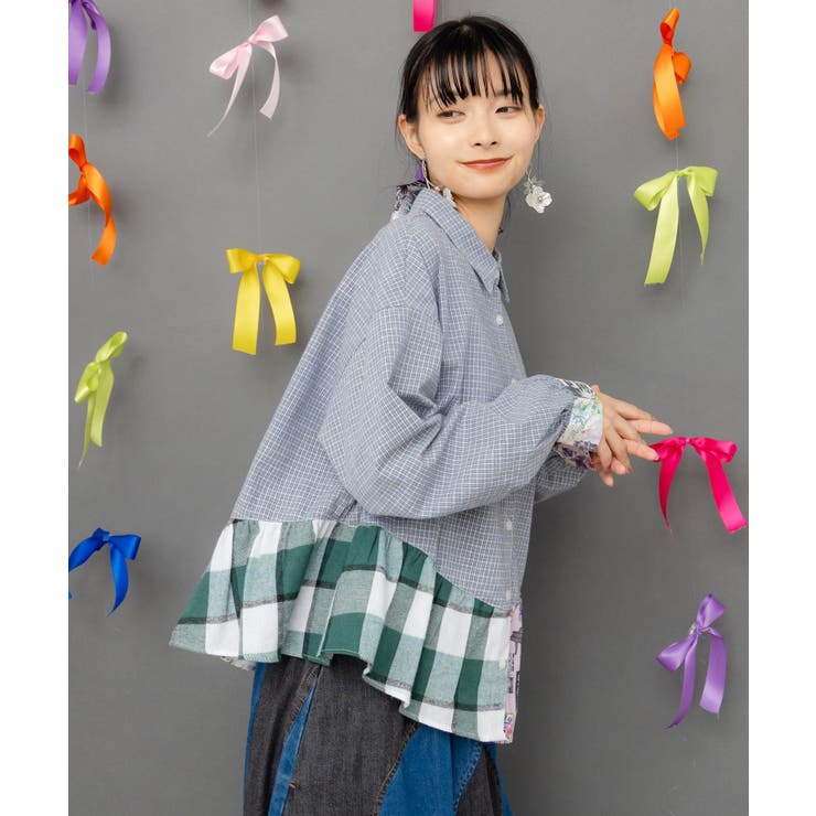 チェック切替シャツ | ScoLar | 詳細画像2 