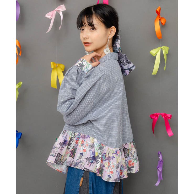 チェック切替シャツ | ScoLar | 詳細画像3 