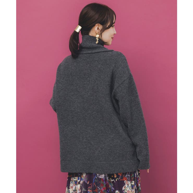 うさぎ柄ニットチュニック | ScoLar | 詳細画像4 