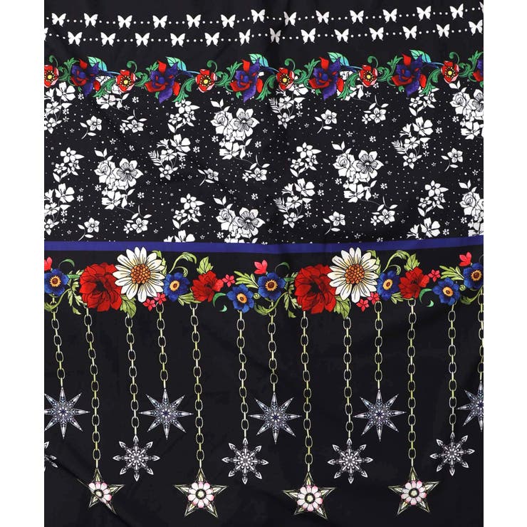 冬のオーナメント×花柄 前開きワンピース | ScoLar | 詳細画像9 