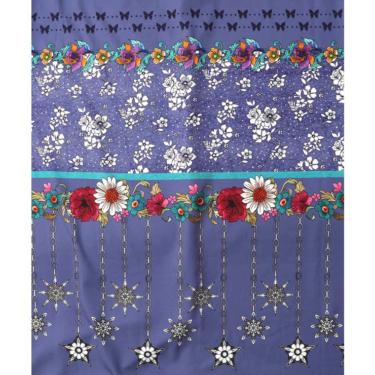 冬のオーナメント×花柄 前開きワンピース | ScoLar | 詳細画像10 