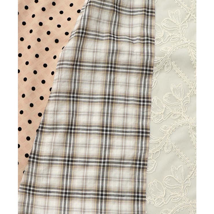 ドット×チェック×チュール×レース切替スカート | ScoLar | 詳細画像16 