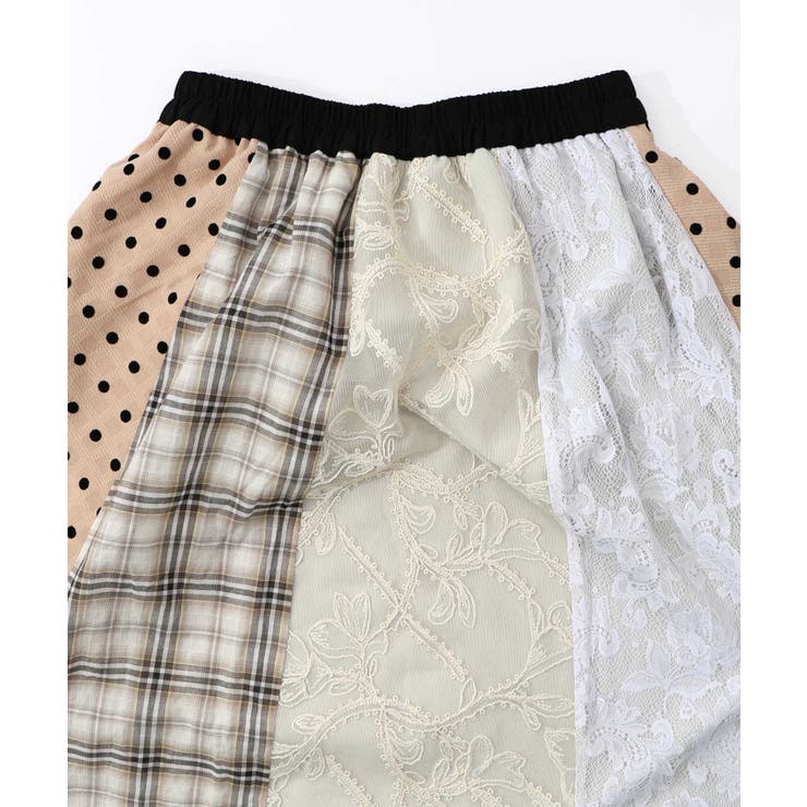 ドット×チェック×チュール×レース切替スカート | ScoLar | 詳細画像19 