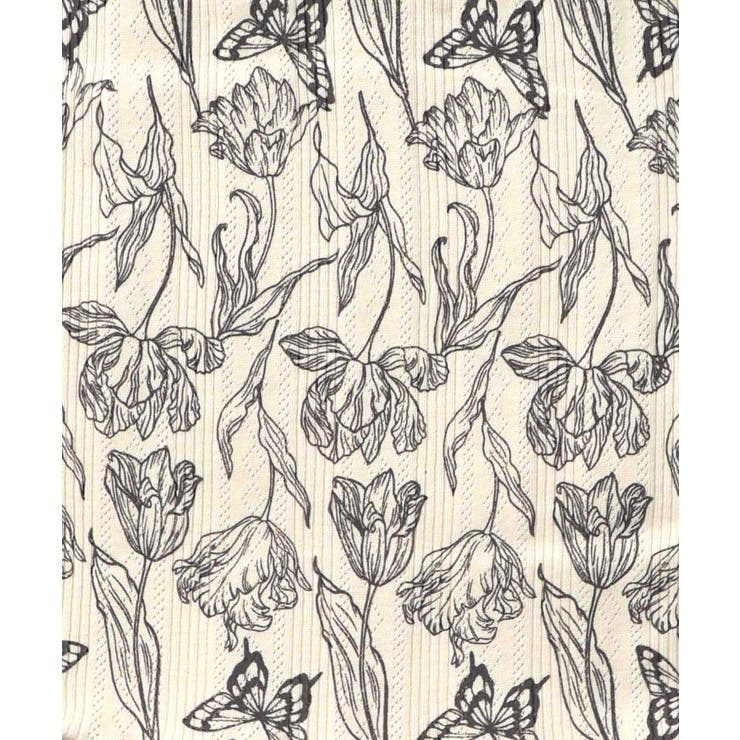 花蝶柄テレコ素材メロウ入りパンツ | ScoLar | 詳細画像7 