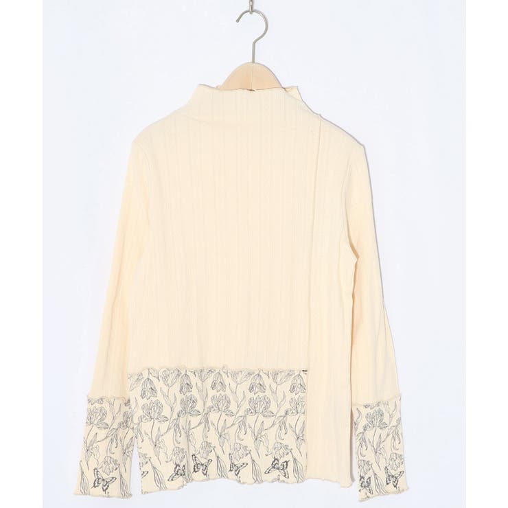 花蝶柄テレコ素材メロウ入りインナー | ScoLar | 詳細画像9 