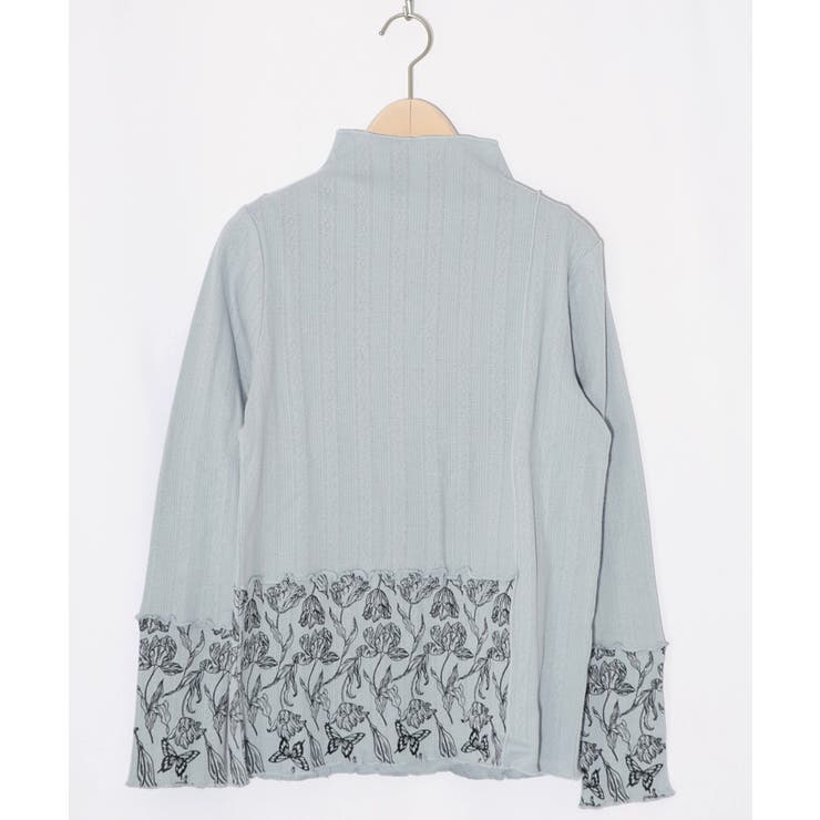 サックス | 花蝶柄テレコ素材メロウ入りインナー | ScoLar