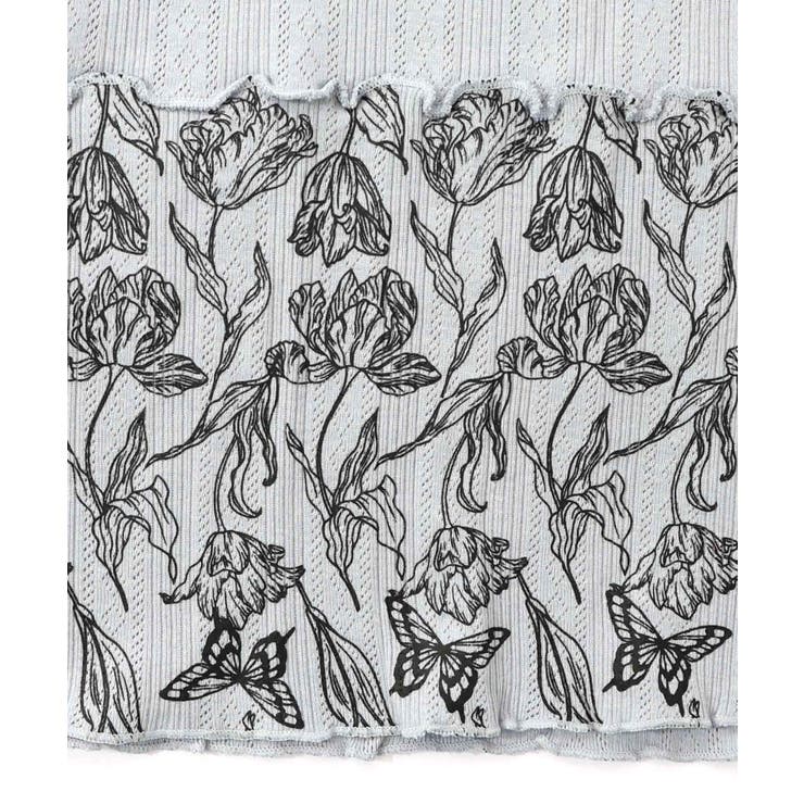 花蝶柄テレコ素材メロウ入りインナー | ScoLar | 詳細画像12 