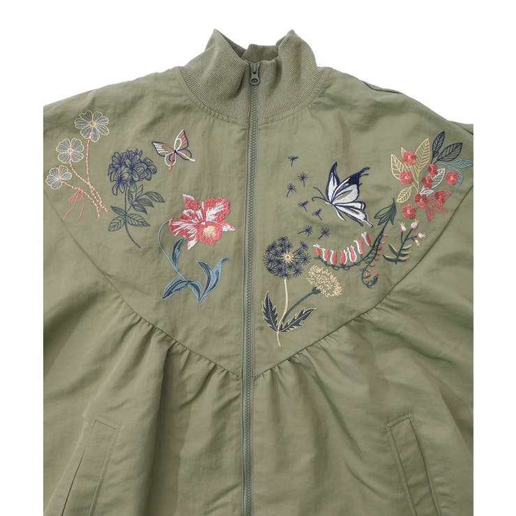 リボン×花刺繍ドルマンスリーブブルゾン | ScoLar | 詳細画像15 