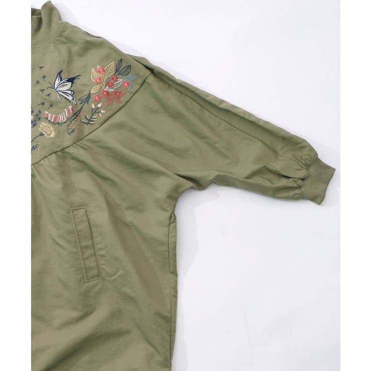 リボン×花刺繍ドルマンスリーブブルゾン | ScoLar | 詳細画像17 