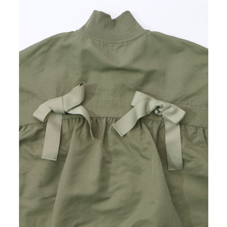 リボン×花刺繍ドルマンスリーブブルゾン | ScoLar | 詳細画像21 