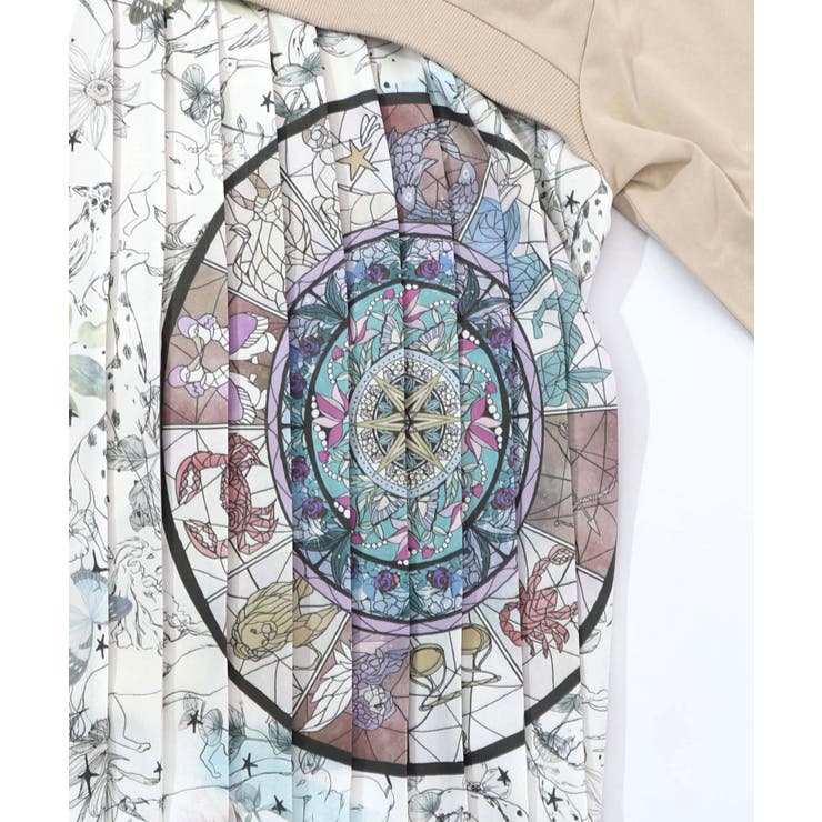 星座×ステンドグラス柄プリーツ切替プルオーバー | ScoLar | 詳細画像13 