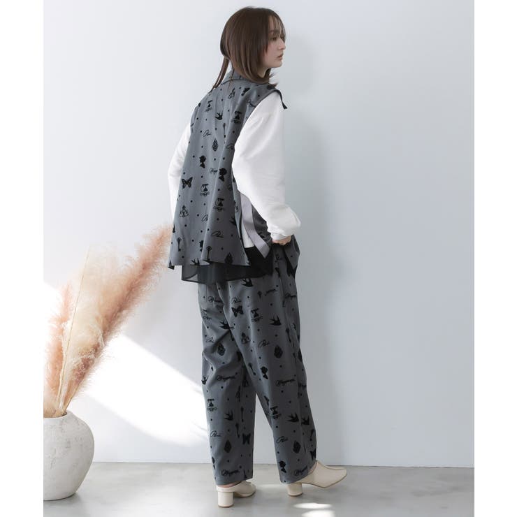 アンティーク調フロッキープリントパンツ | ScoLar | 詳細画像5 