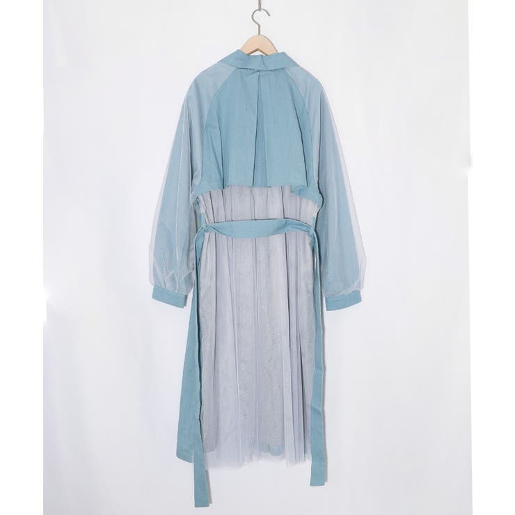 チュール重ね花刺繍ロングコート | ScoLar | 詳細画像20 