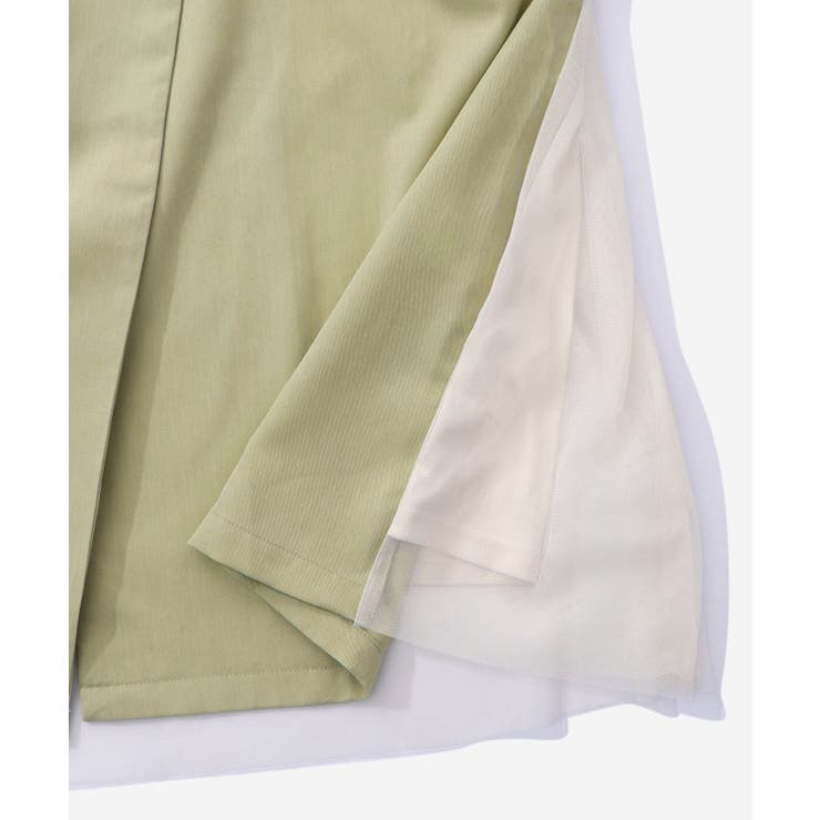 チュール重ね花刺繍ロングコート | ScoLar | 詳細画像28 