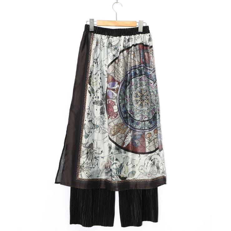 星座ステンドグラス柄シアー×ボドレー素材パンツ | ScoLar | 詳細画像9 