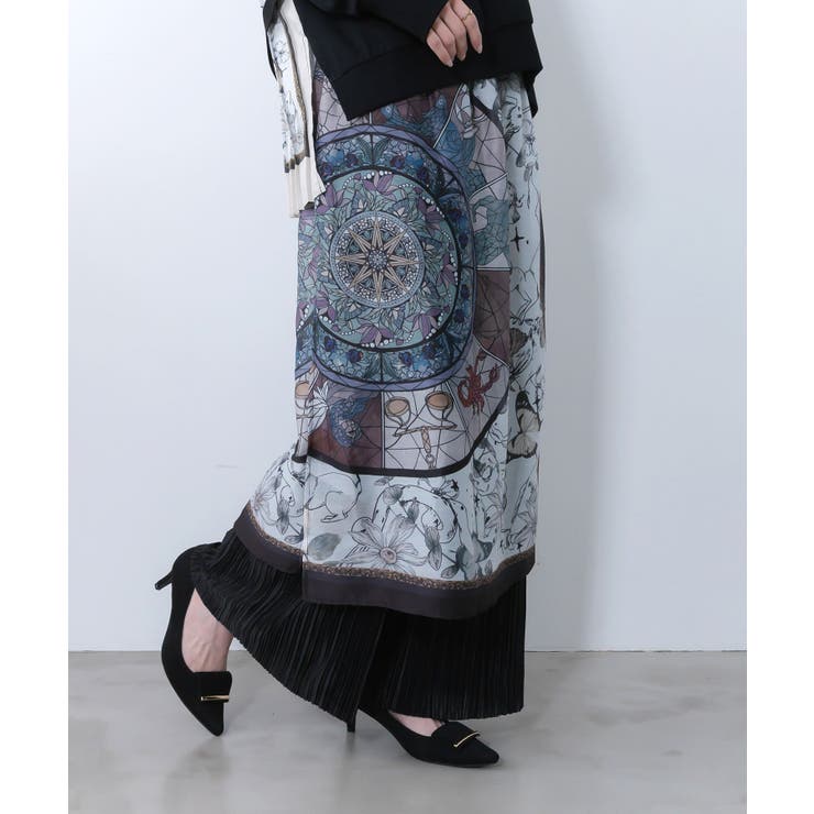 星座ステンドグラス柄シアー×ボドレー素材パンツ | ScoLar | 詳細画像5 