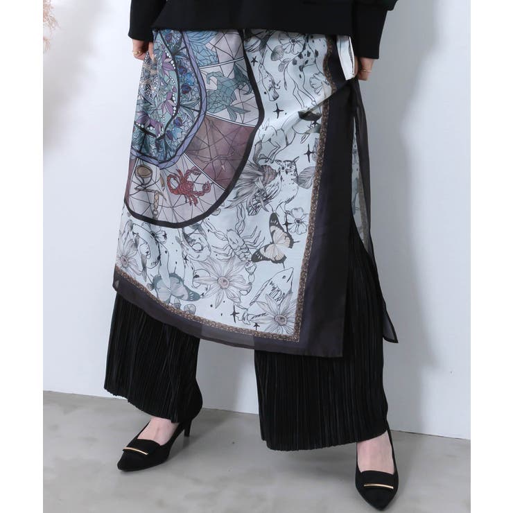 星座ステンドグラス柄シアー×ボドレー素材パンツ | ScoLar | 詳細画像6 