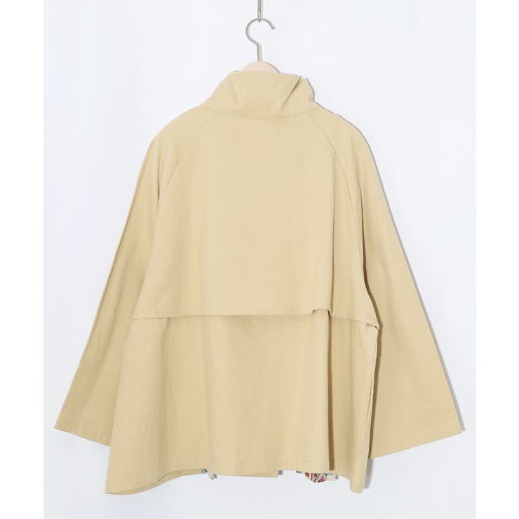 クラシカル柄プリーツ×ツイルトレンチ風コート | ScoLar | 詳細画像13 