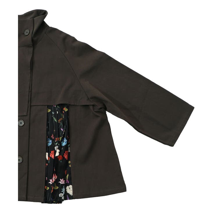 クラシカル柄プリーツ×ツイルトレンチ風コート | ScoLar | 詳細画像17 