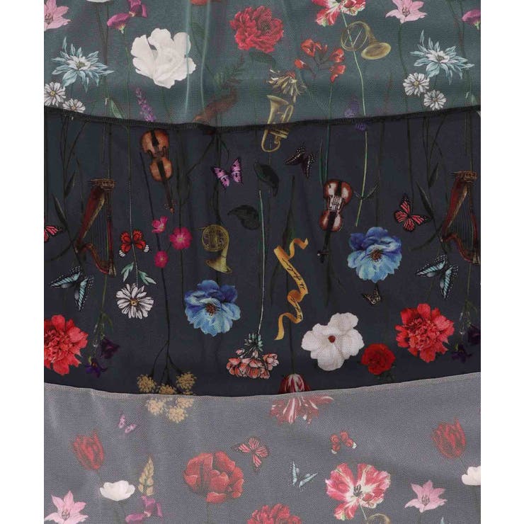 クラシカル花柄チュール重ねワンピース | ScoLar | 詳細画像13 