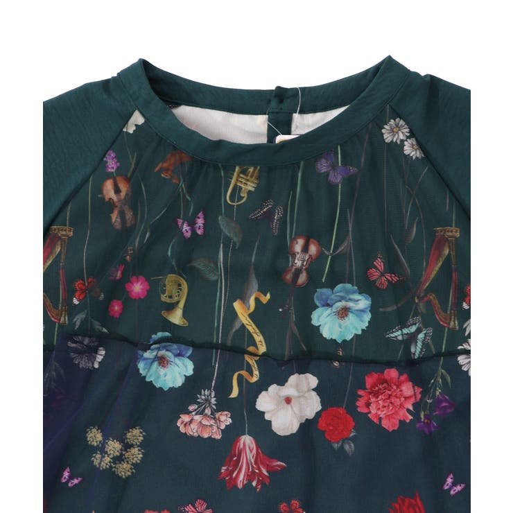 クラシカル花柄チュール重ねワンピース | ScoLar | 詳細画像18 