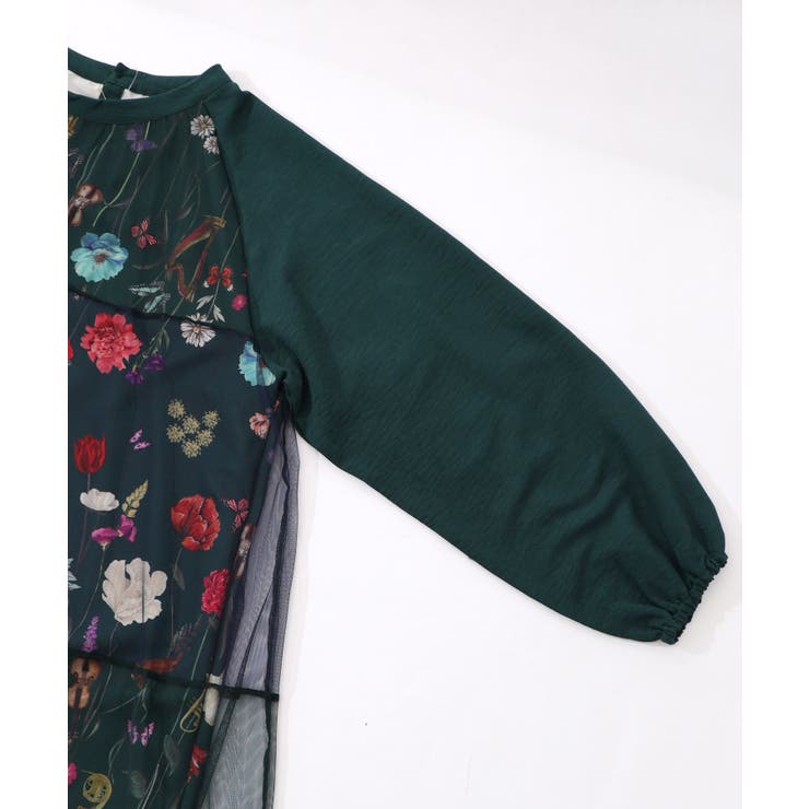 クラシカル花柄チュール重ねワンピース | ScoLar | 詳細画像19 