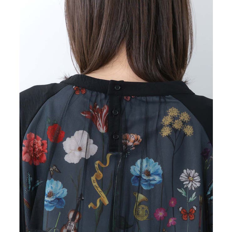 クラシカル花柄チュール重ねワンピース | ScoLar | 詳細画像9 