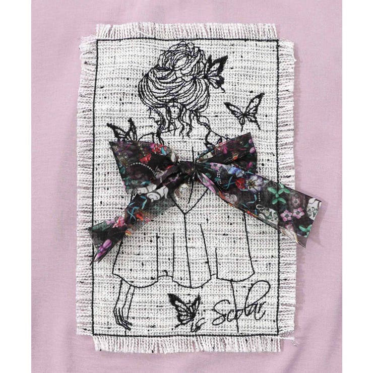 ラメツイード女の子アップリケプルオーバー | ScoLar | 詳細画像15 