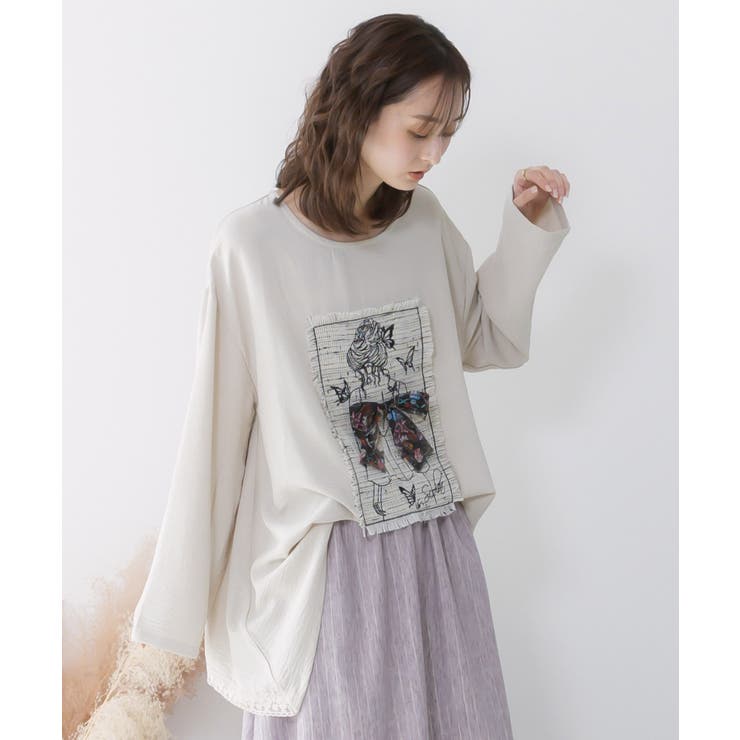 ラメツイード女の子アップリケプルオーバー | ScoLar | 詳細画像5 