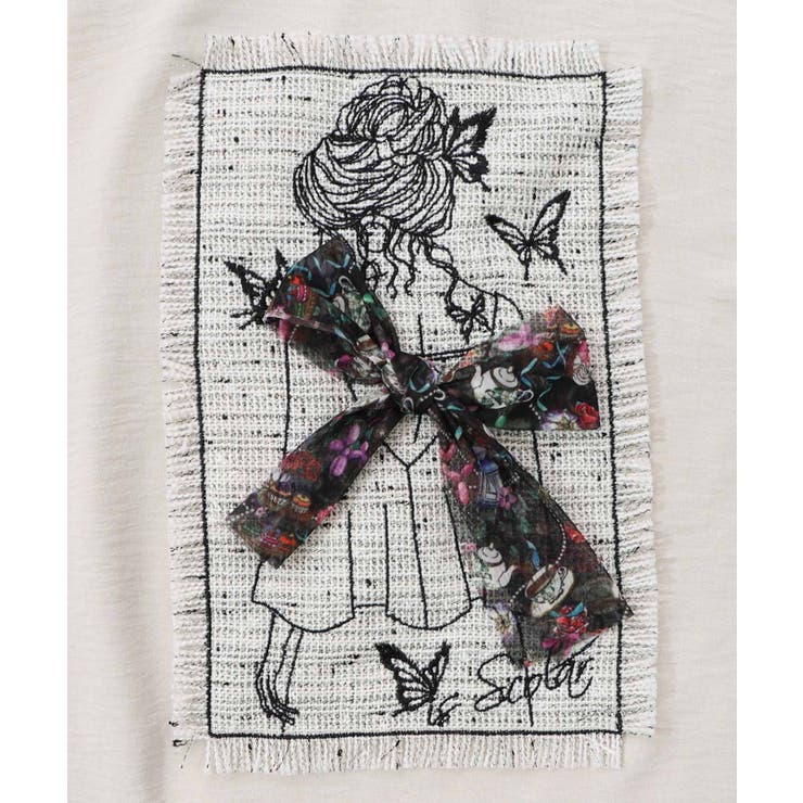 ラメツイード女の子アップリケプルオーバー | ScoLar | 詳細画像11 