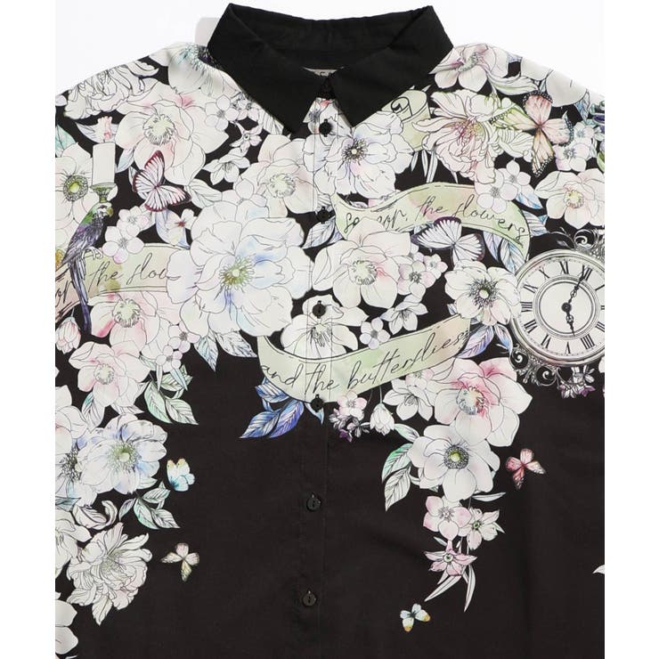 花柄布帛シャツ | ScoLar | 詳細画像11 