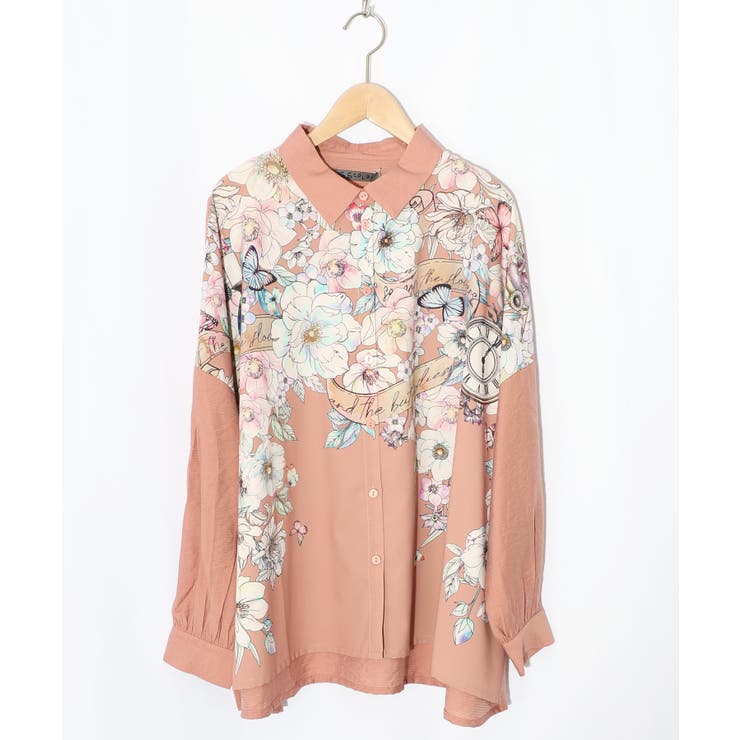 花柄布帛シャツ | ScoLar | 詳細画像12 