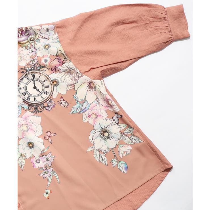 花柄布帛シャツ | ScoLar | 詳細画像15 