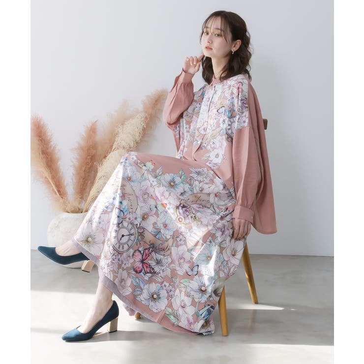 花柄布帛シャツ | ScoLar | 詳細画像2 