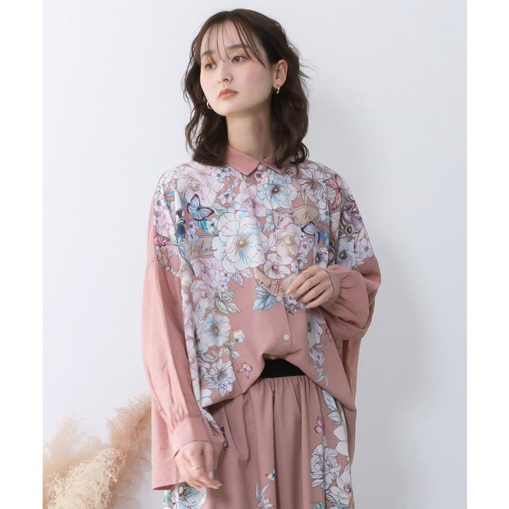 花柄布帛シャツ | ScoLar | 詳細画像3 