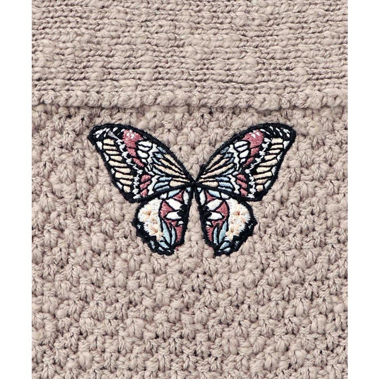 蝶刺繍×蝶ボタン付きニットカーディガン | ScoLar | 詳細画像11 