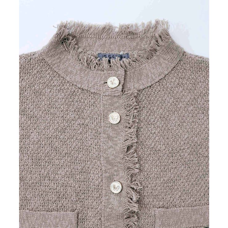 蝶刺繍×蝶ボタン付きニットカーディガン | ScoLar | 詳細画像14 