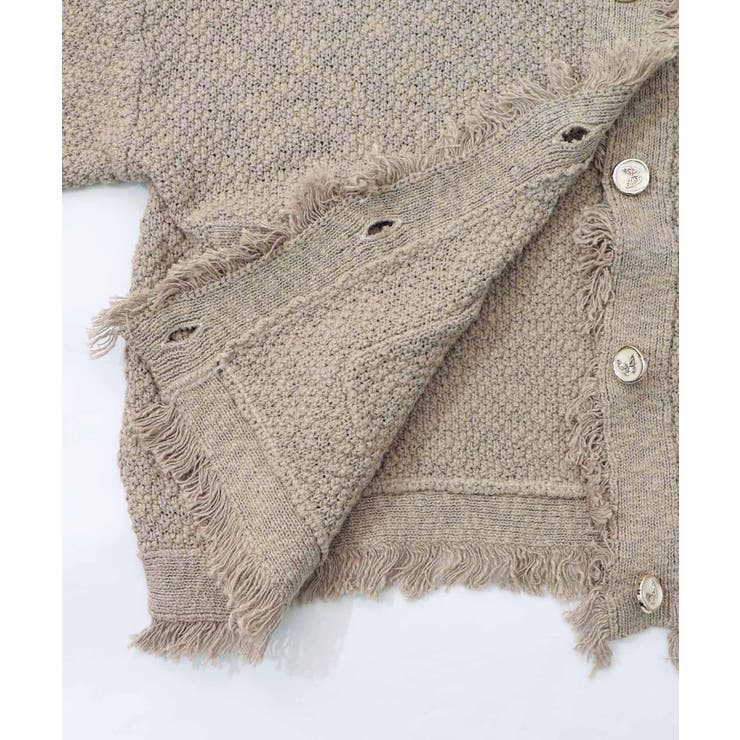 蝶刺繍×蝶ボタン付きニットカーディガン | ScoLar | 詳細画像18 