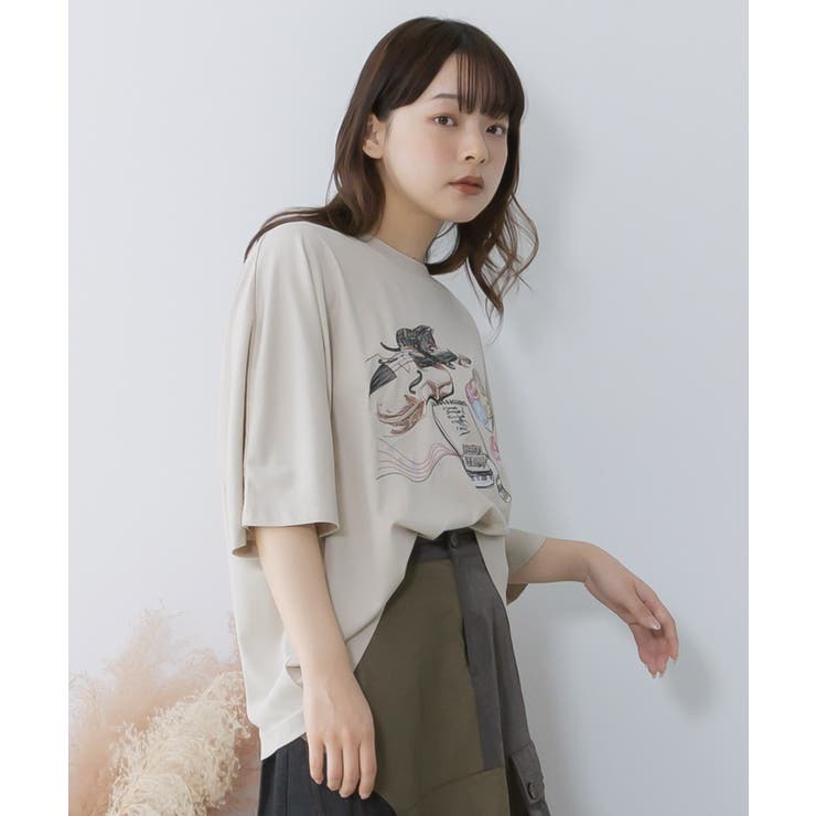 ネコ×作曲刺繍ポンチ生地半袖Tシャツ | ScoLar | 詳細画像5 