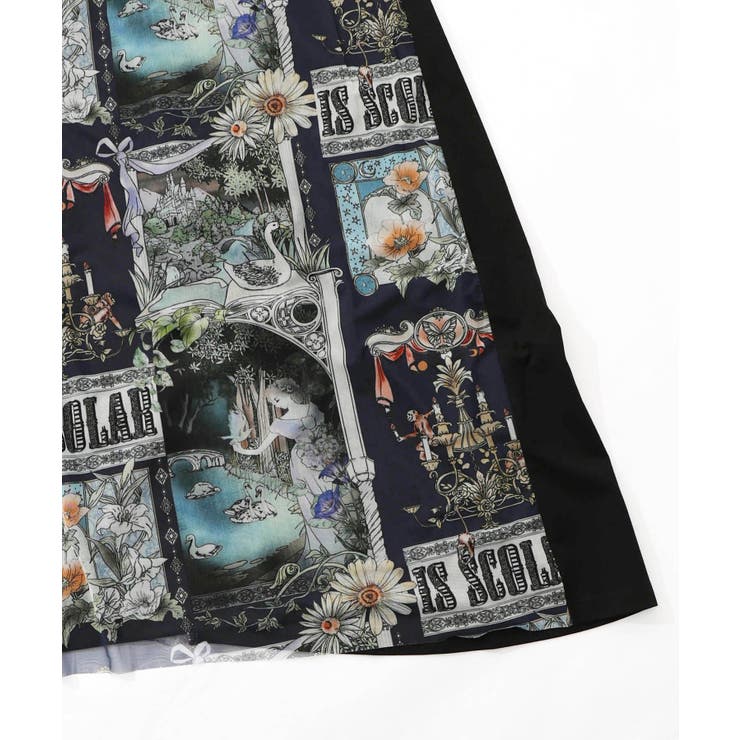 アンティークプリント柄切替ワンピース | ScoLar | 詳細画像20 