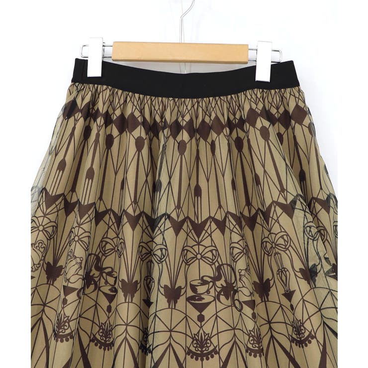 ゴシック柄チュール重ねリバーシブルスカート | ScoLar | 詳細画像17 