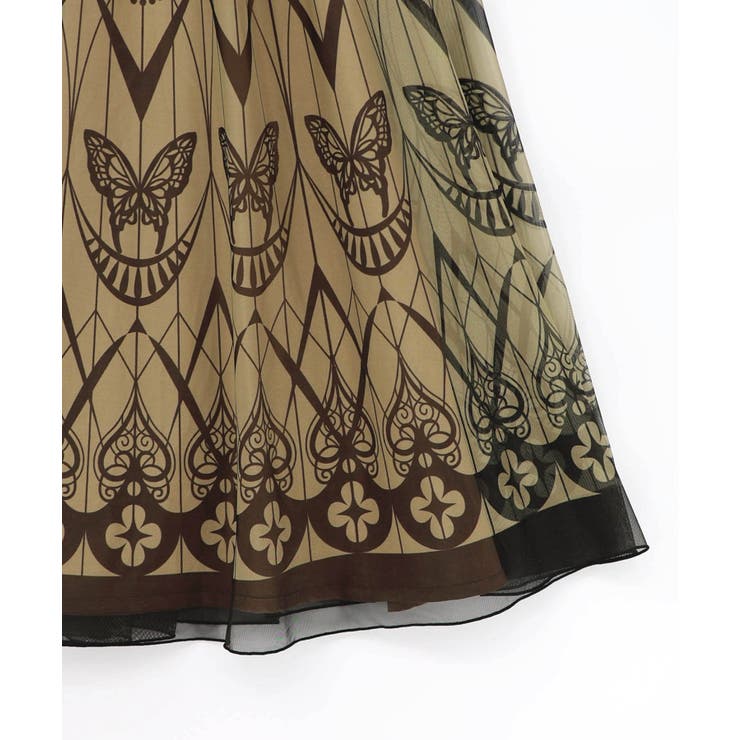 ゴシック柄チュール重ねリバーシブルスカート | ScoLar | 詳細画像19 