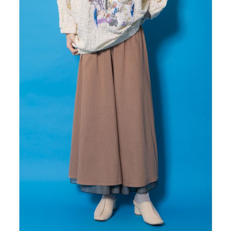 ゴシック柄チュール重ねリバーシブルスカート | ScoLar | 詳細画像6 