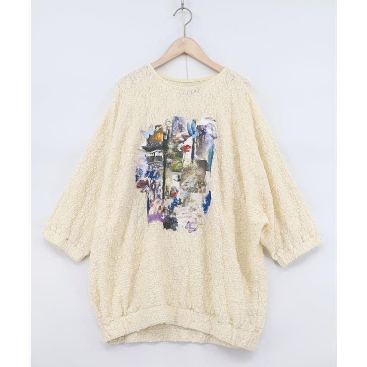 魔女の秘密コラージュ柄 シャーリングレースプルオーバー | ScoLar | 詳細画像7 