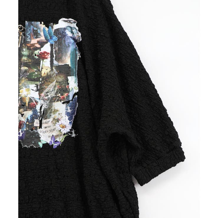 魔女の秘密コラージュ柄 シャーリングレースプルオーバー | ScoLar | 詳細画像11 