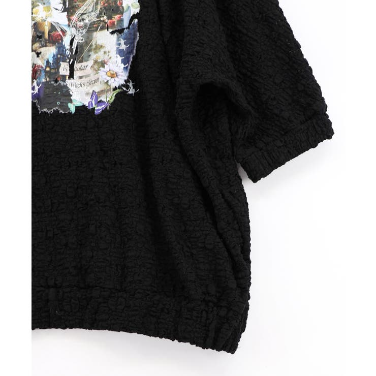 魔女の秘密コラージュ柄 シャーリングレースプルオーバー | ScoLar | 詳細画像12 