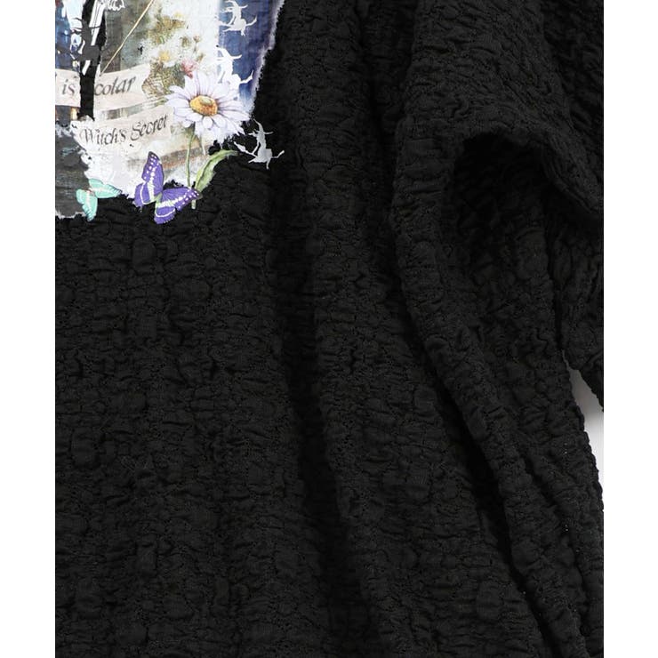 魔女の秘密コラージュ柄 シャーリングレースプルオーバー | ScoLar | 詳細画像13 