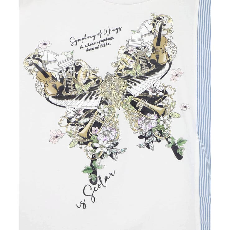 ラメ入りアンティーク柄アシメ異素材切替PO | ScoLar | 詳細画像11 