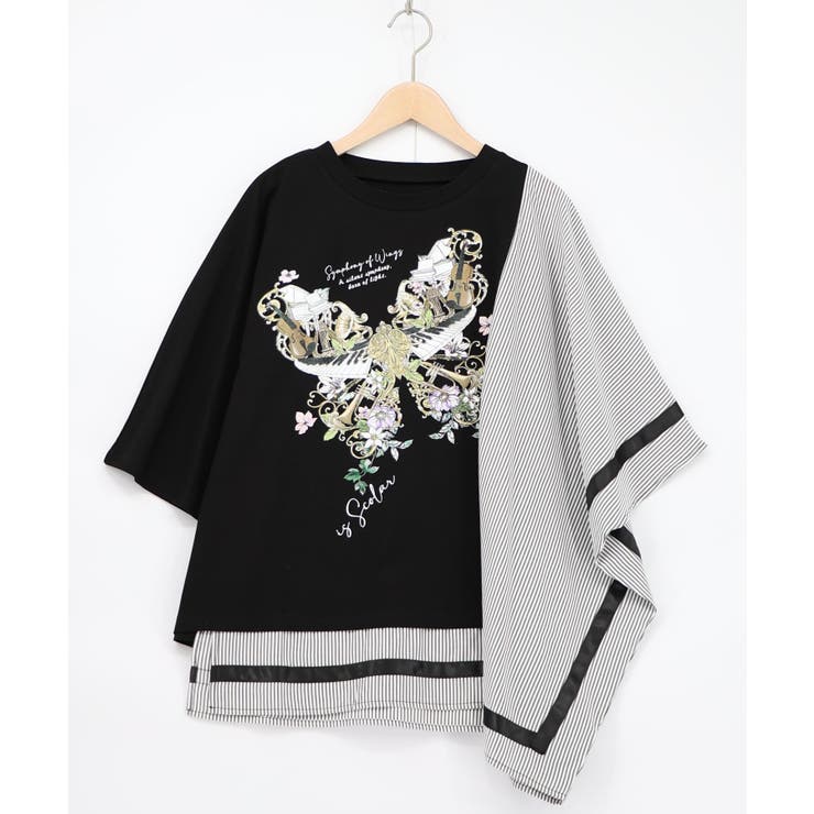 ラメ入りアンティーク柄アシメ異素材切替PO | ScoLar | 詳細画像12 